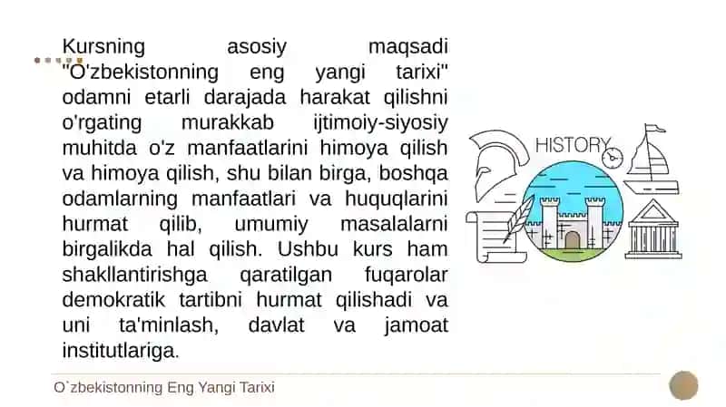 O`ZBEKISTONNING ENG YANGI TARIXI” O`QUV FANINING PREDMETI, MAQSADI VA VAZIFALARI, NAZARIY-METODOLOGIK TAMOYILLARI 4