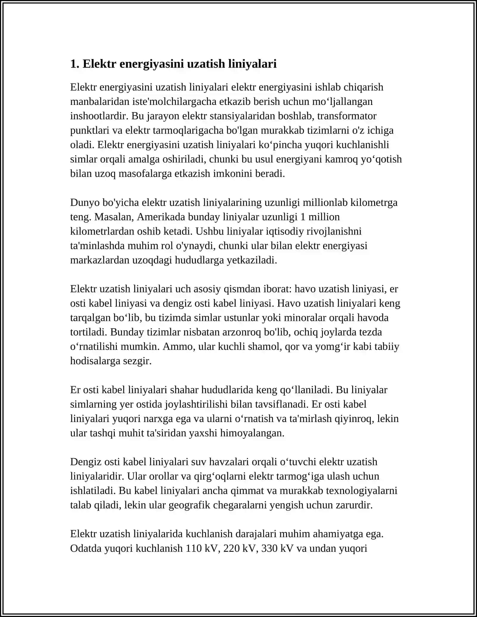 Qaysi Materiallar Elektr Uzatish Liniyalari Simlari Uchun Ishlatiladi Va Nimalardan Iborat 4