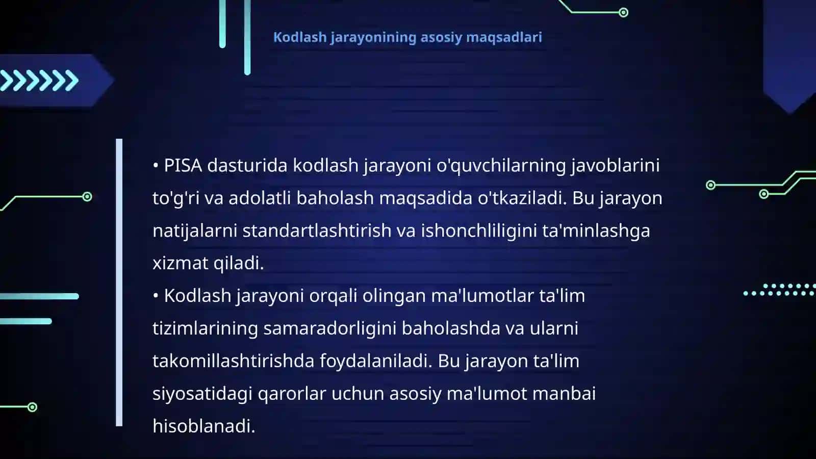 PISA xalqaro baholash dasturida kodlash 4