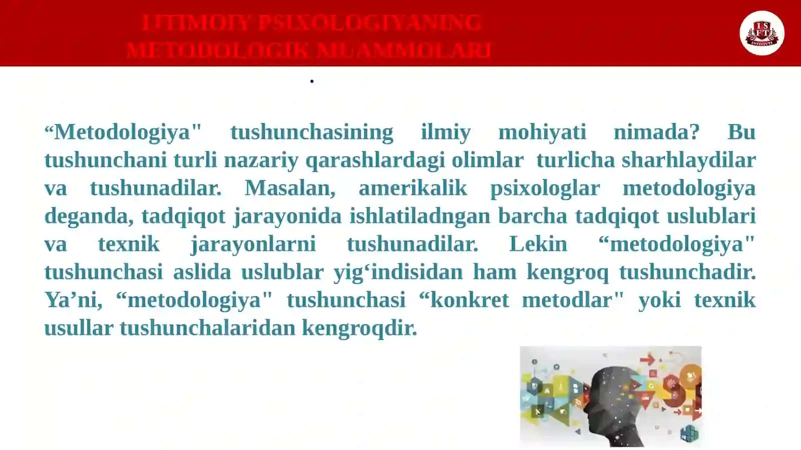 SOTSIAL PSIXOLOGIYA METODOLOGIYASI VA METODLARI 4