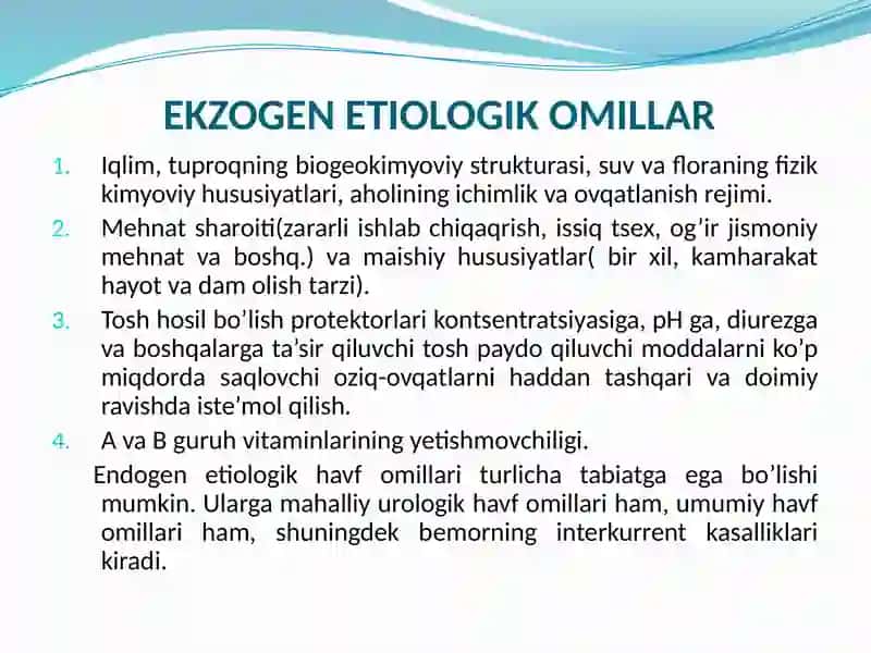 Siydik tosh kasalligi. 4
