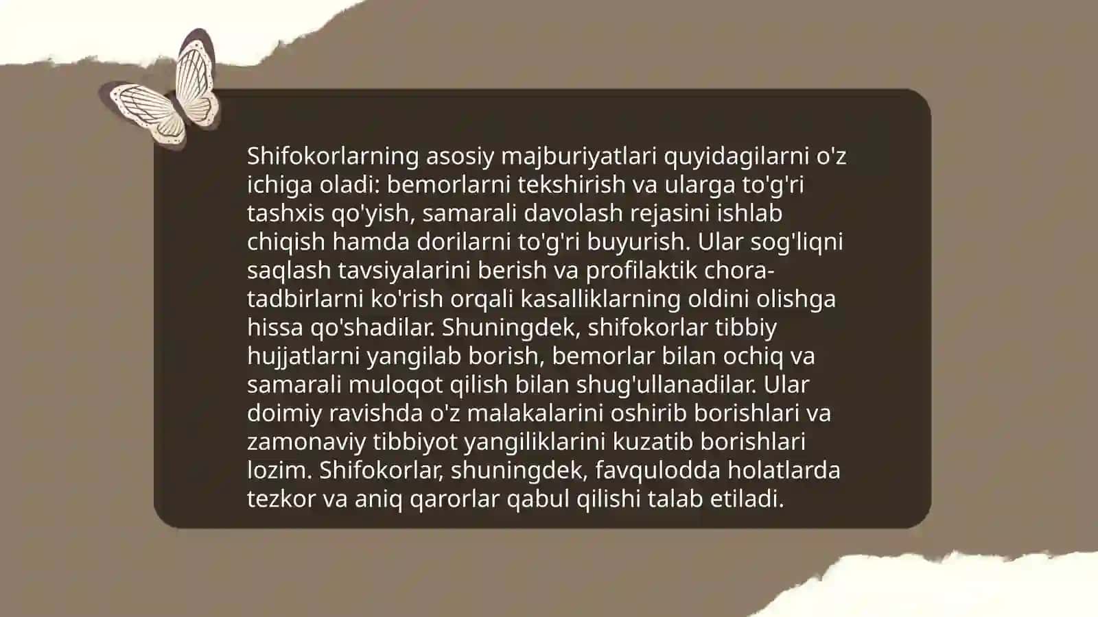 Shifokorlik kasbi haqida 4