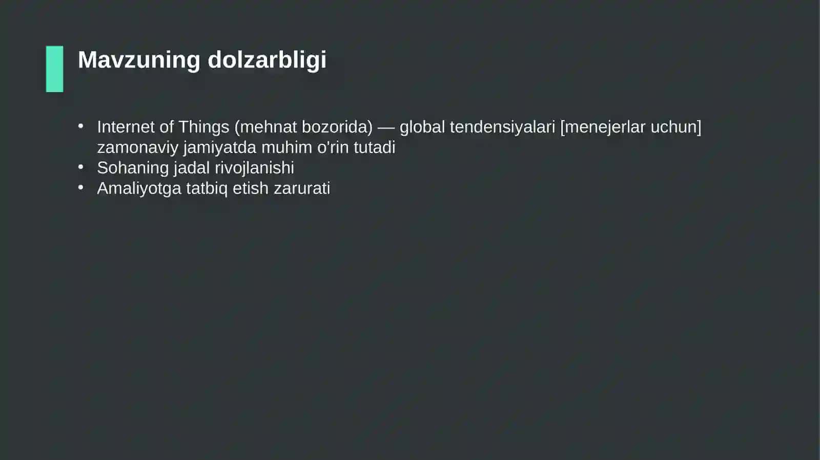 Internet of Things (mehnat bozorida) — global tendensiyalari [menejerlar uchun] 4