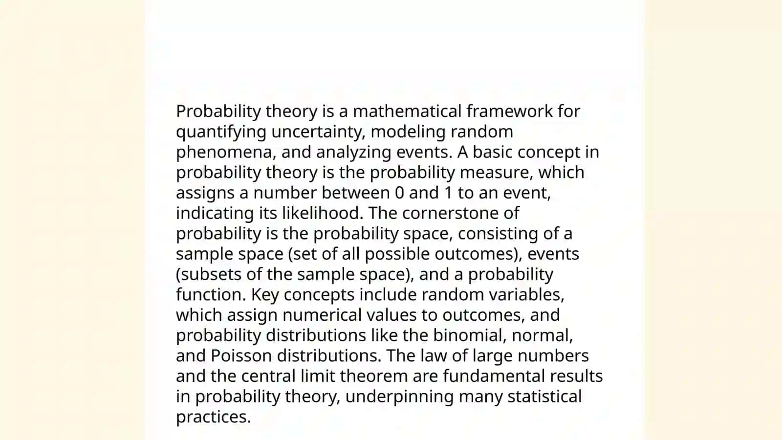 Probability and Statistics 4