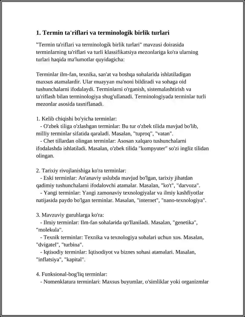 TERMINLAR KLASSIFIKATSIYASI VA NOMENKLATURASI 4