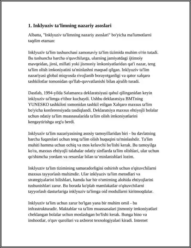 IMKONIYATI CHEKLANGAN BOLALARNI INKLYUZIV TA'LIM VA TARBIYALASH KONSEPSIYASI 4