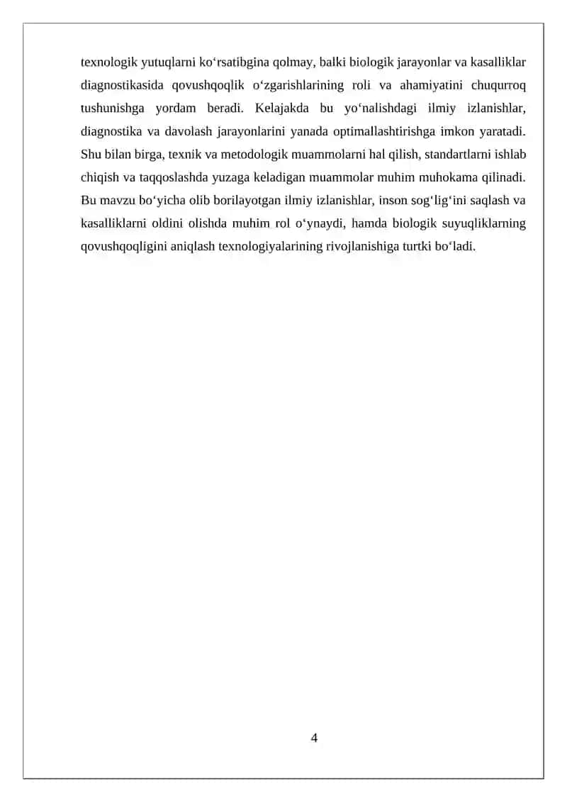 BIOLOGIK SUYUQLIKLARNING QOVUSHQOQLIGINI ANIQLASH USULLARINI O'RGANISH 4