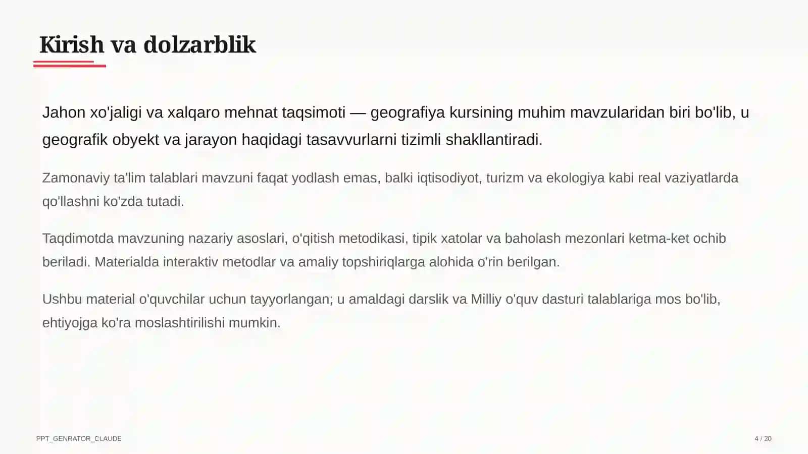 Jahon xo'jaligi va xalqaro mehnat taqsimoti (10-sinf) 4