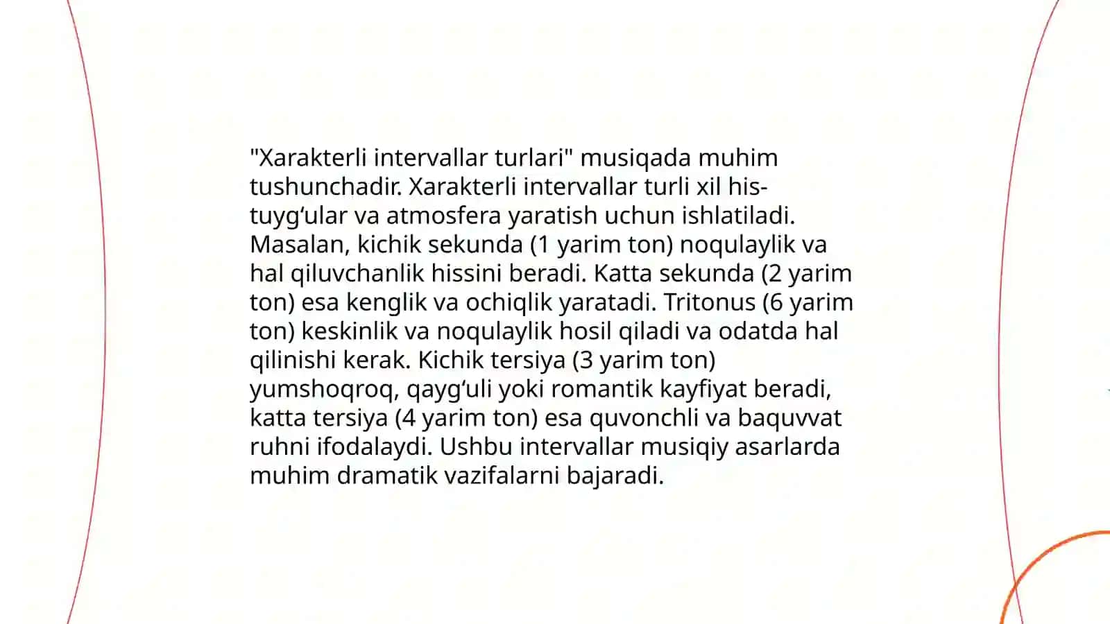 Xarakterli intervallar 4