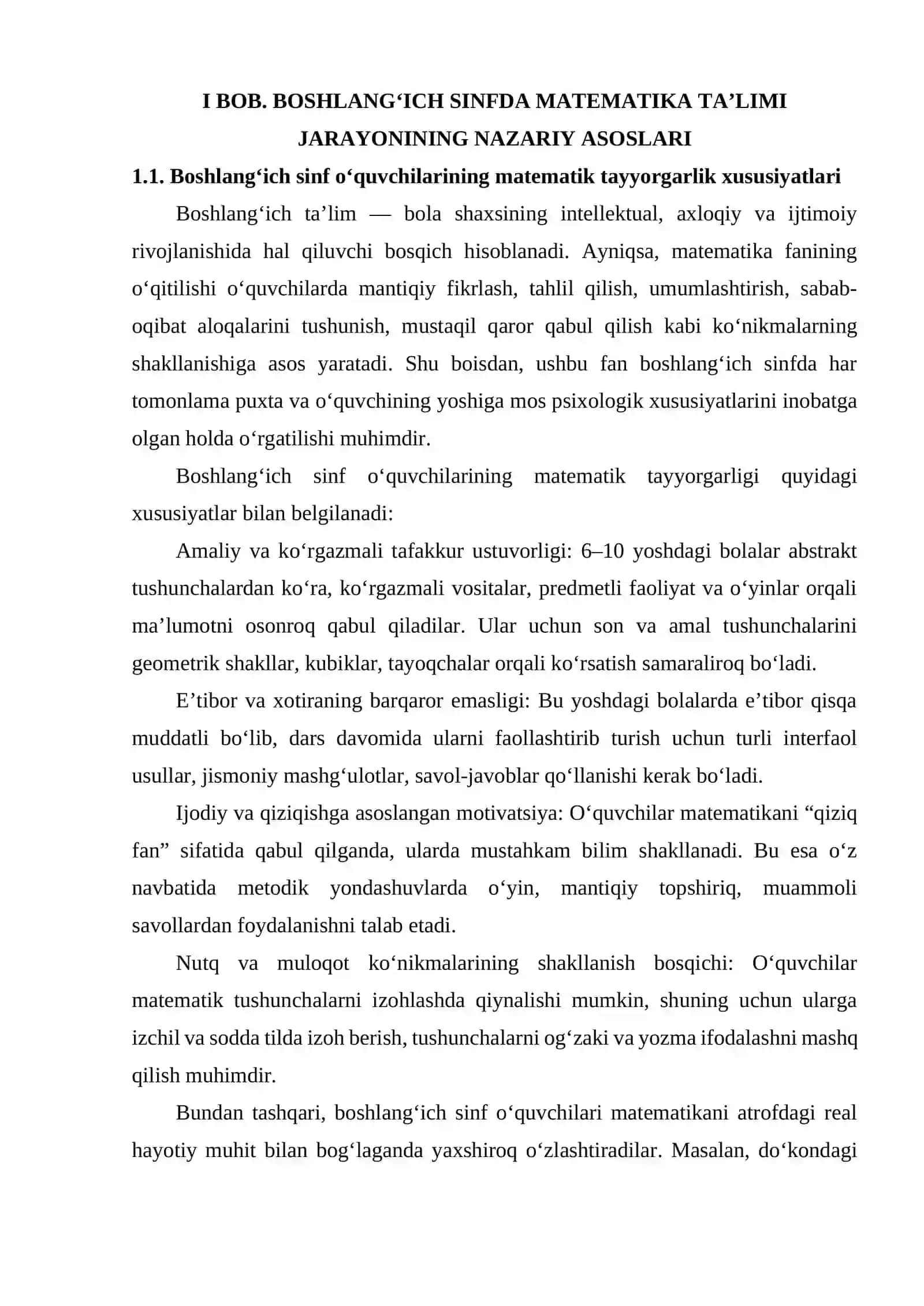 BOSHLANG’ICH SINF MATEMATIKASINI O’RGATISHDA YANGI ZAMONAVIY PEDAGOGIK TEXNOLOGIYALAR 4