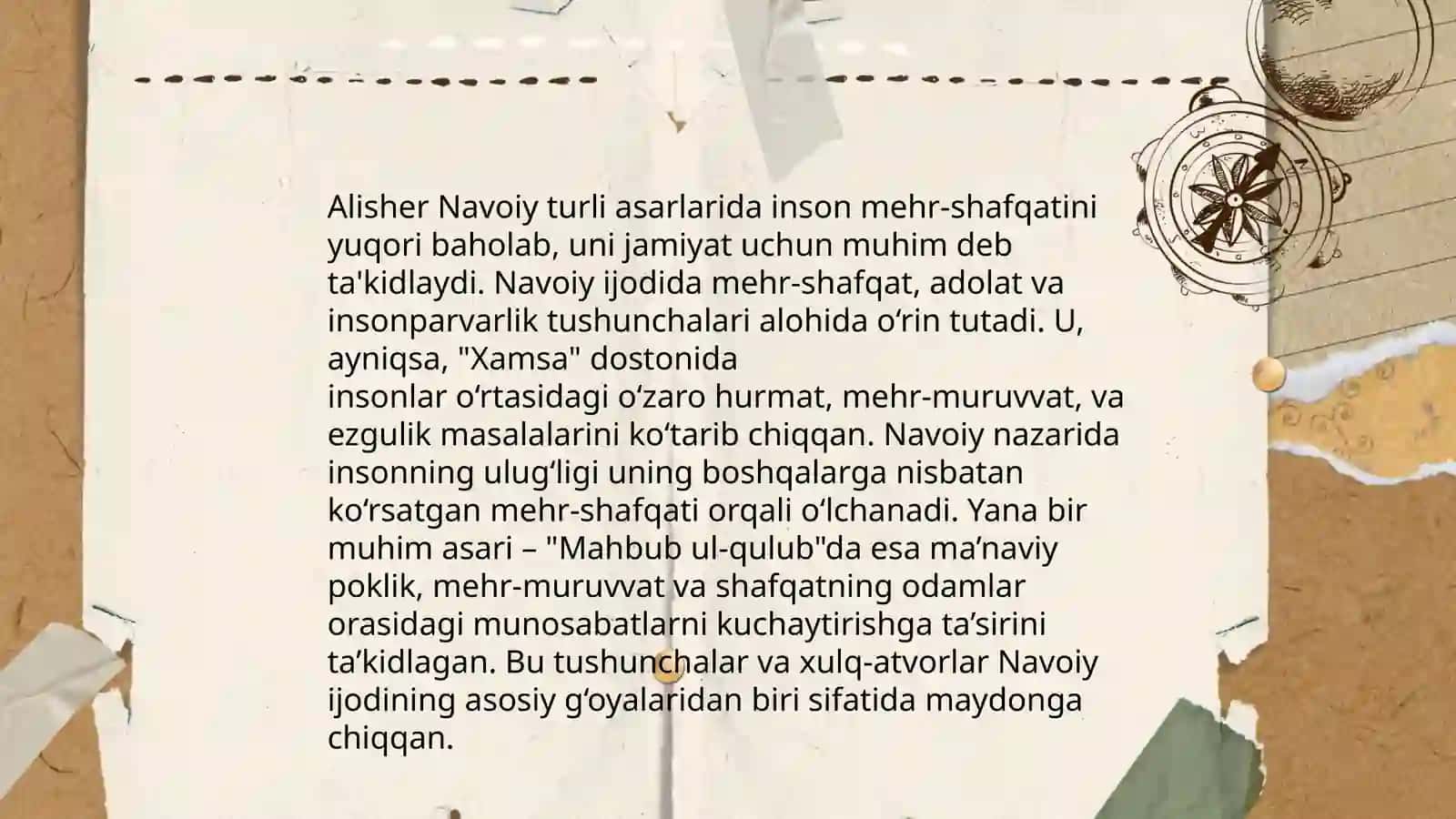 Alisher Navoi asarlarida mehnat va insonparvarli masalalari 4