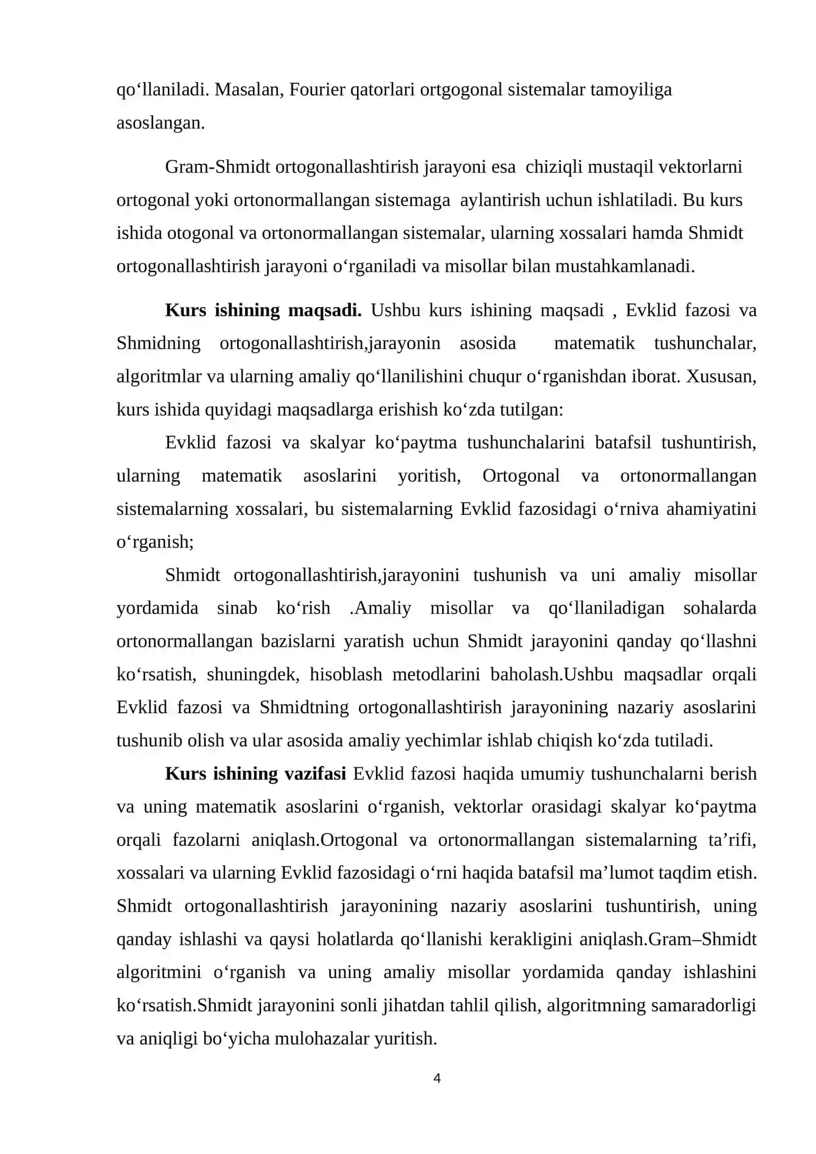 Ortogonal normallangan sistemalar va Shmidtning ortogonallashtirish jarayoni 4