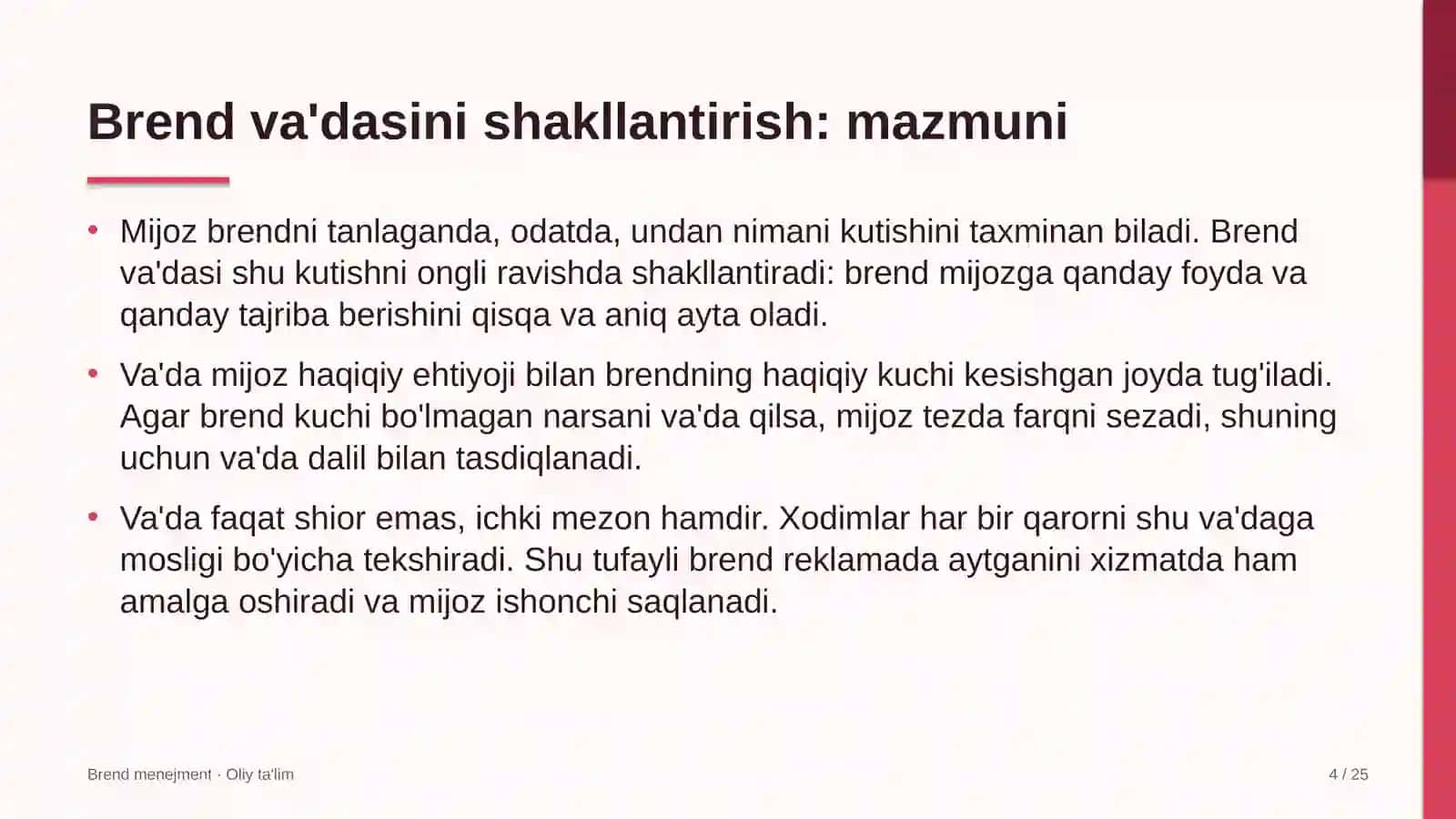 Avtomobillarga gaz to'ldirish shoxobchalarida brend va'dasini shakllantirish 4