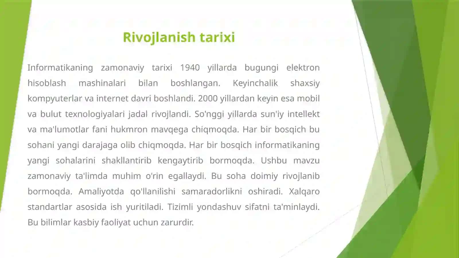 INFORMATIKA FANINING RIVOJLANISH ISTIQBOLLARI 4