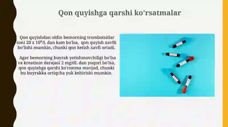 Gemostaz. Qon guruhlari. Refused faktor 4