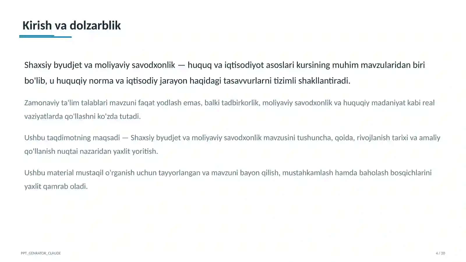 Huquq va iqtisodiyot asoslari (9–11) 4