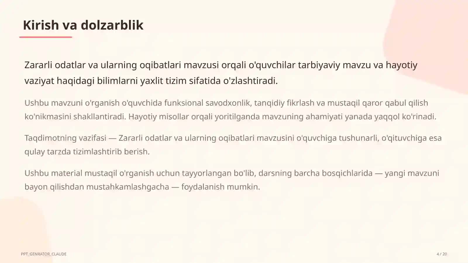 Zararli odatlar va ularning oqibatlari 4