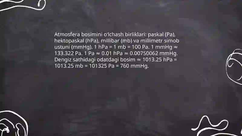 Atmosfera bosimi 4