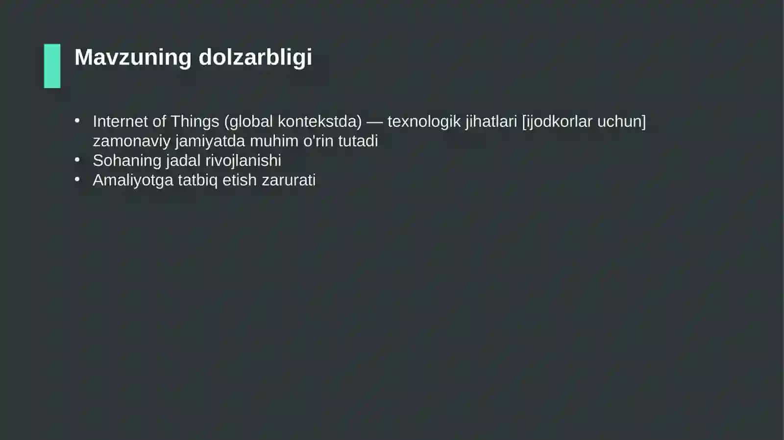 Internet of Things (global kontekstda) — texnologik jihatlari [ijodkorlar uchun] 4