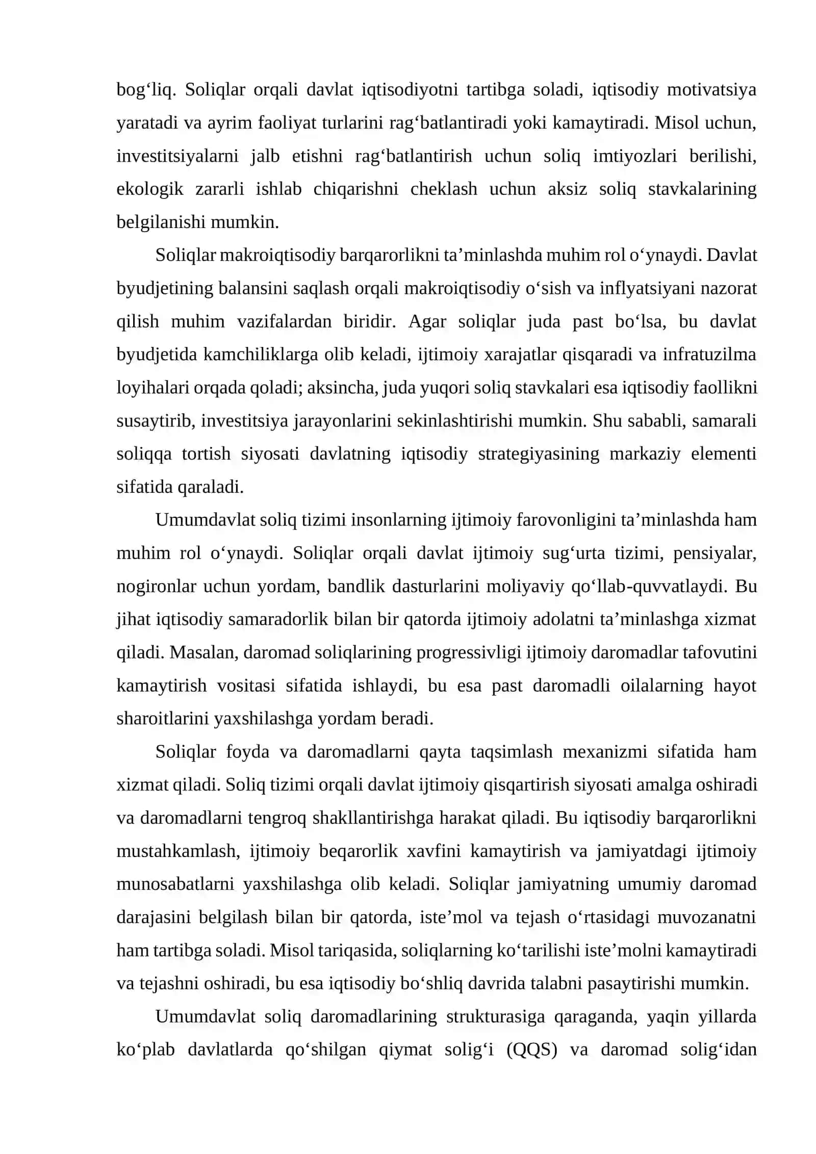 O‘zbekiston Respublikasida umumdavlat soliqlarning amal qilish mexanizmlari 4
