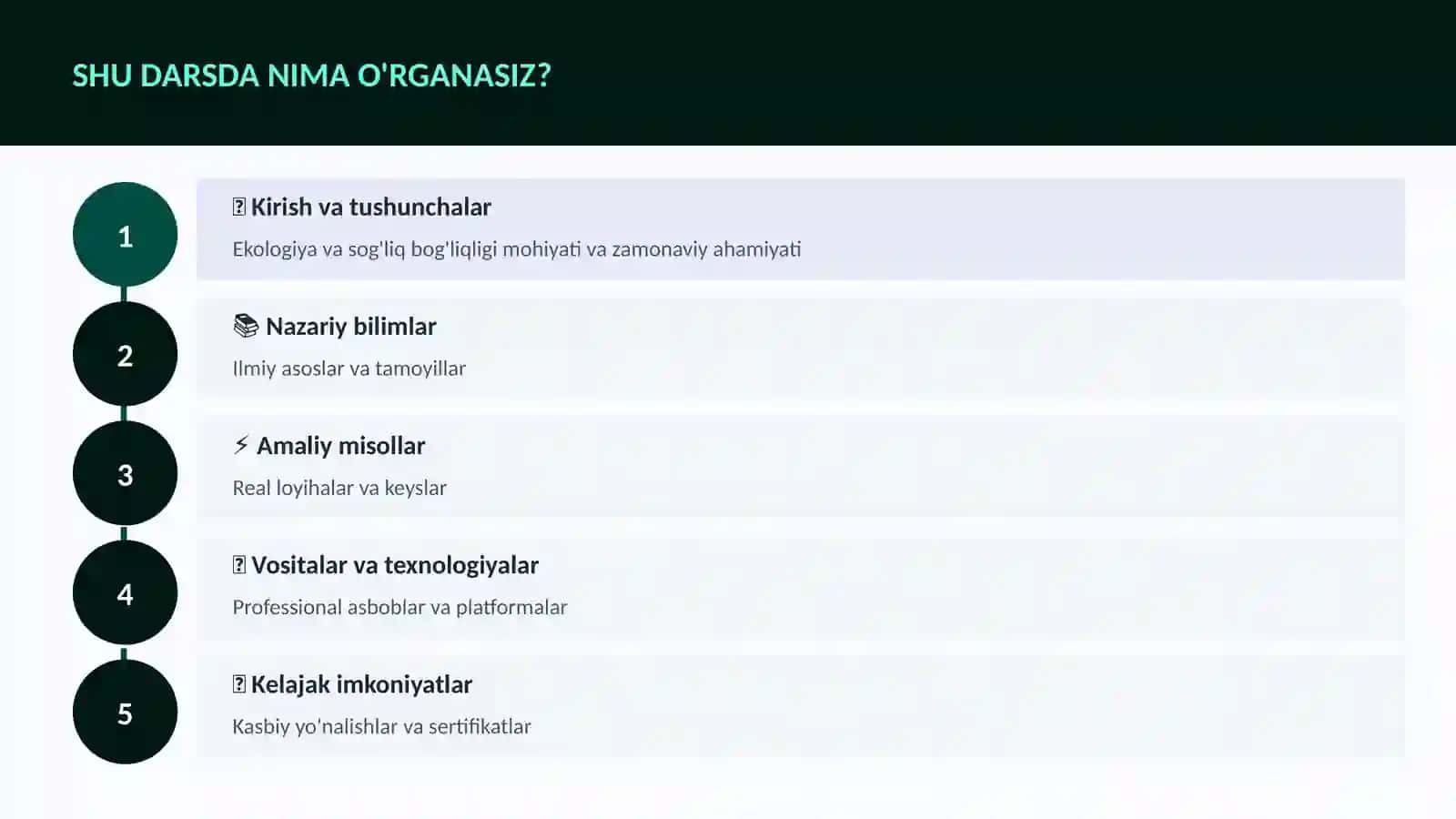 Ekologiya va sog'liq bog'liqligi 4