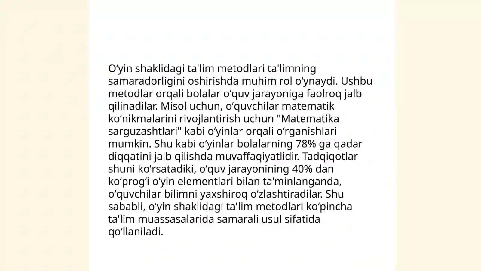 Taʼlim metodlari va shakllarining amaliyotda qoʻllash 4