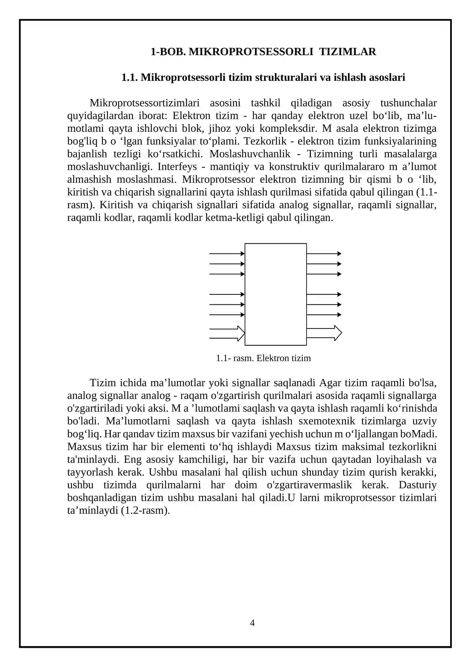 Mikroprotsessor va mikroprotsessor tizimlari 4