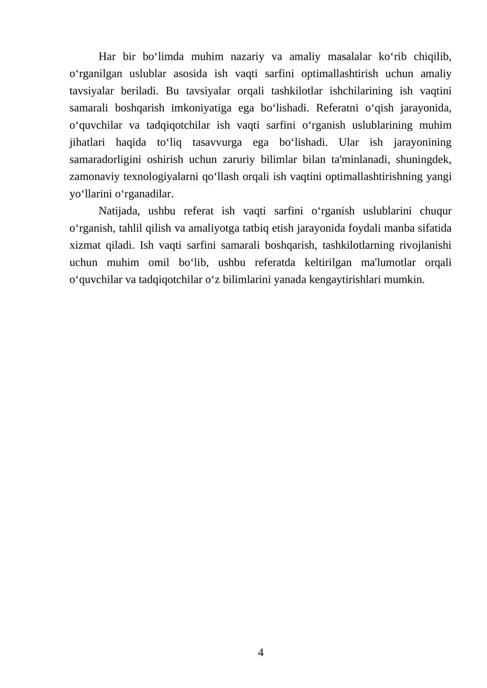 Ish vaqti sarfini o‘rganish uslublari 4