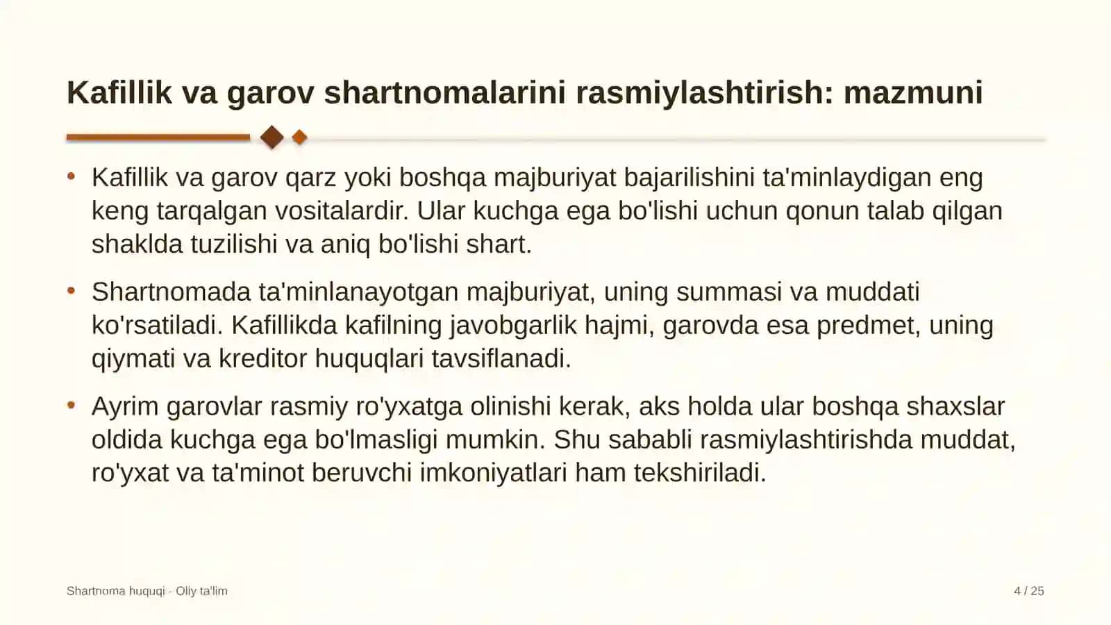 Eksport faoliyatida kafillik va garov shartnomalarini rasmiylashtirish 4