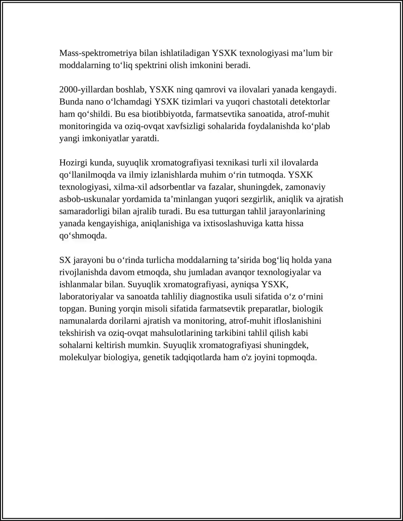 SUYUQLIK XROMOTOGRAFIYASI 4