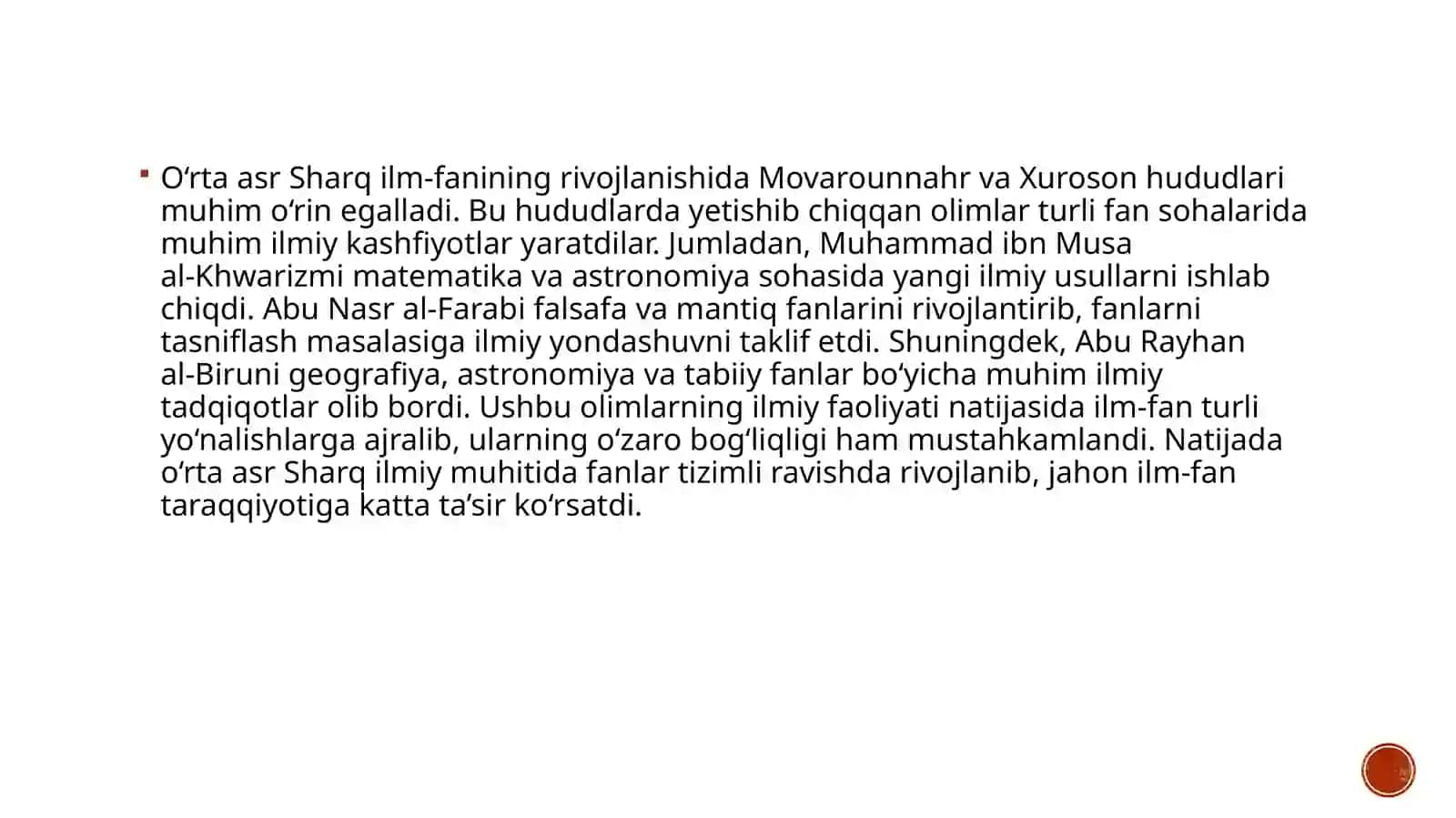 O‘rta Osiyo allomalar ijodida ilmlar tasnifi 4