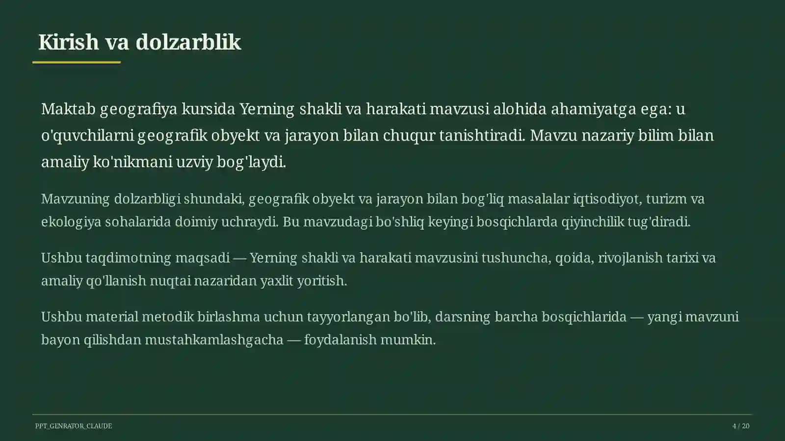 Yerning shakli va harakati (5-sinf) 4