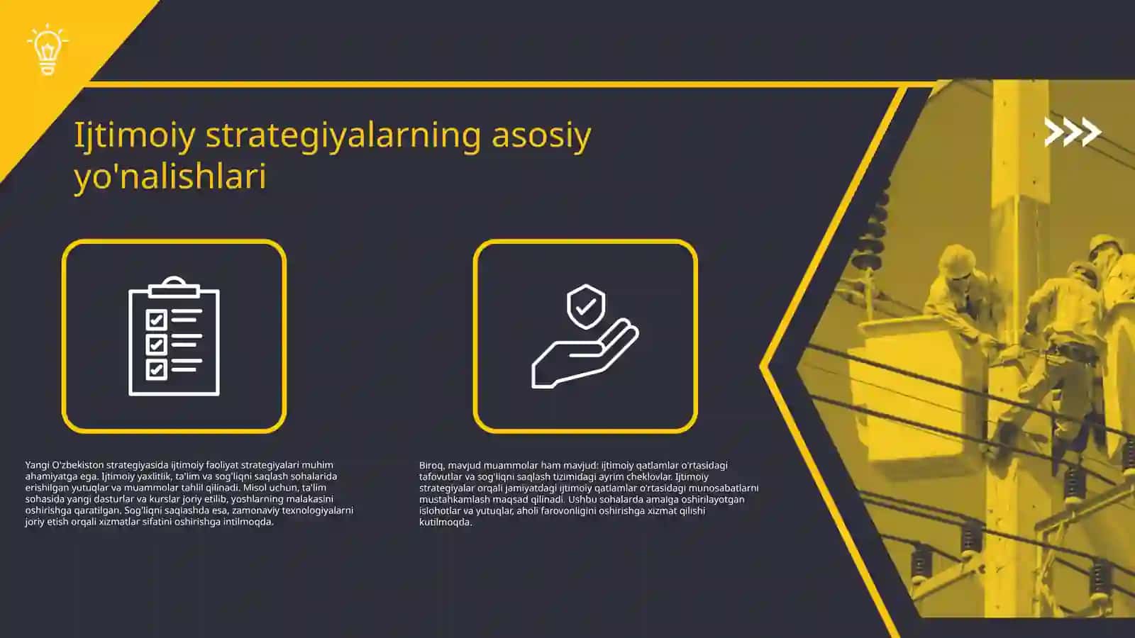 Yangi Òzbekiston strategiyasi Sh. Mirziyoyevning kitobidan Ijtimoiy faoliyat strategiyalarini kòrib chiqish 4