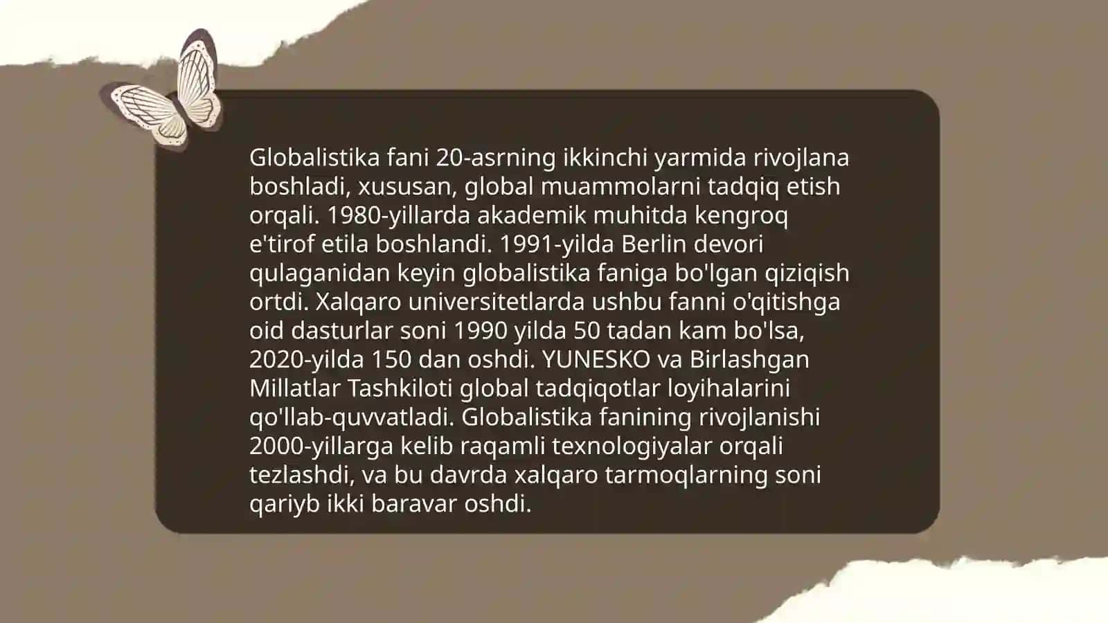 Globallashuv,globalistika va barqaror taraqqiyot jarayonlarining mohiyati 4