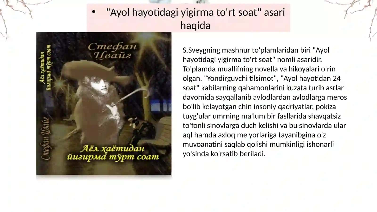 Stefan Sveyg ijodi va novellalari 4