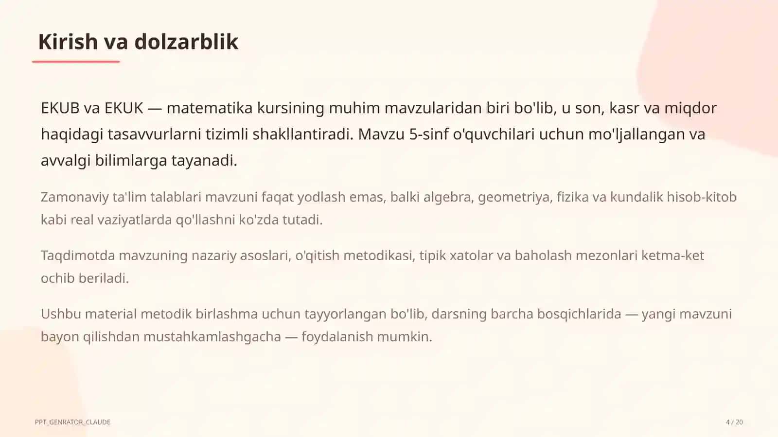 EKUB va EKUK (5-sinf) 4