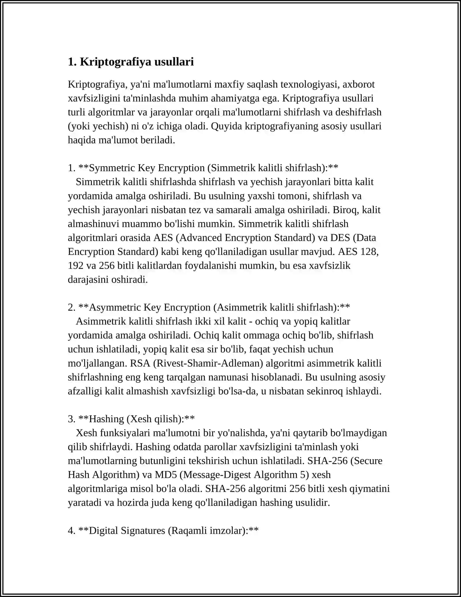 Kriptografiya usullari 4