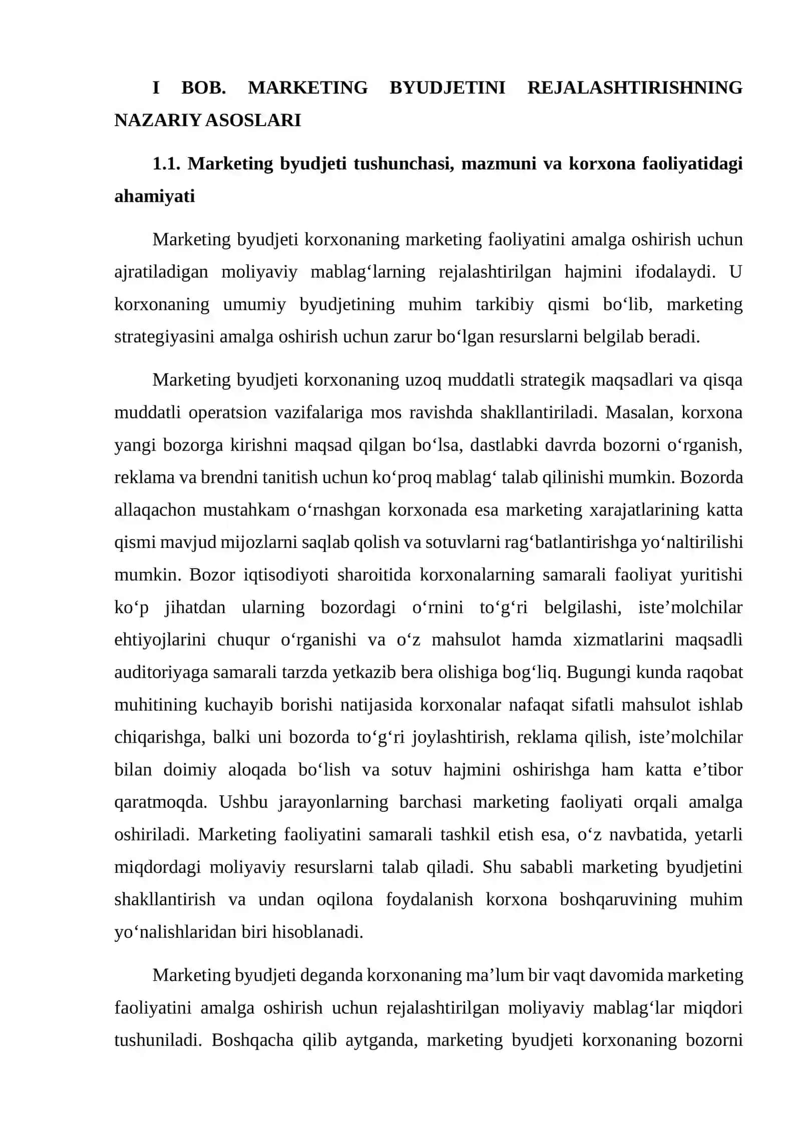 MARKETING BYUDJETINI REJALASHTIRISH VA TAQSIMLASH 4