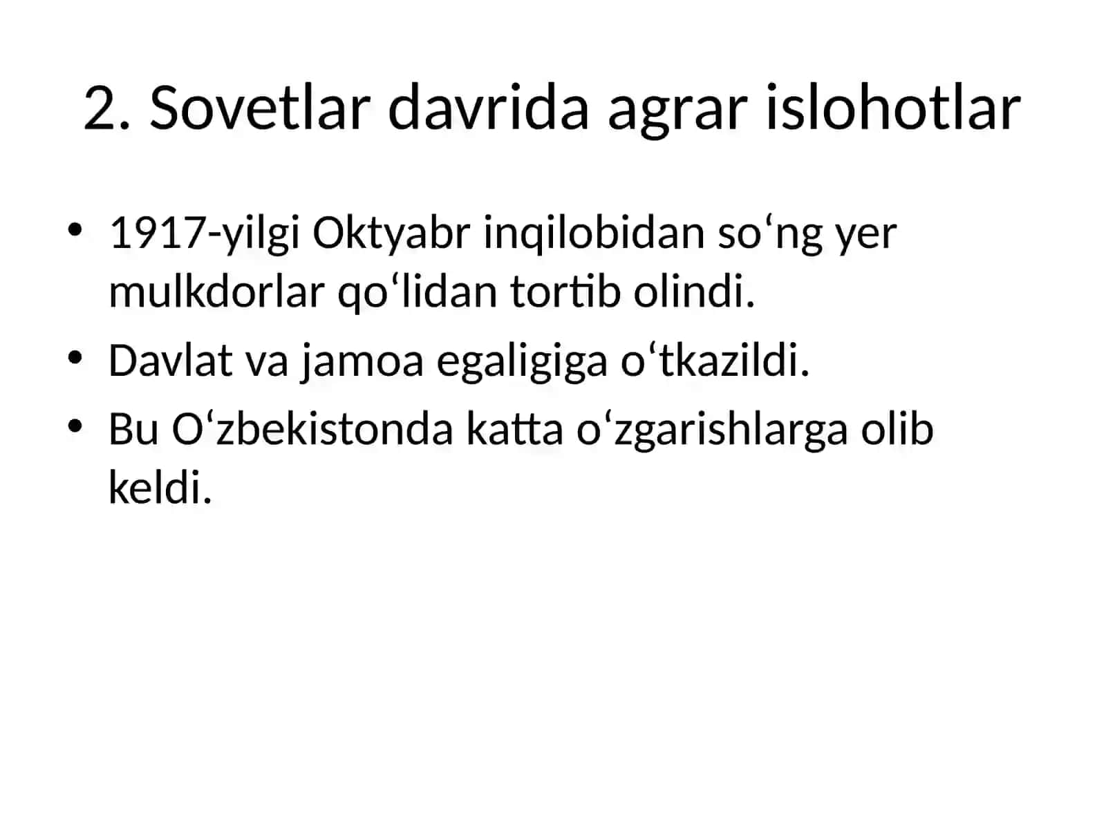 Sovet hokimiyati davrida yer va suvga bo‘lgan munosabat 4