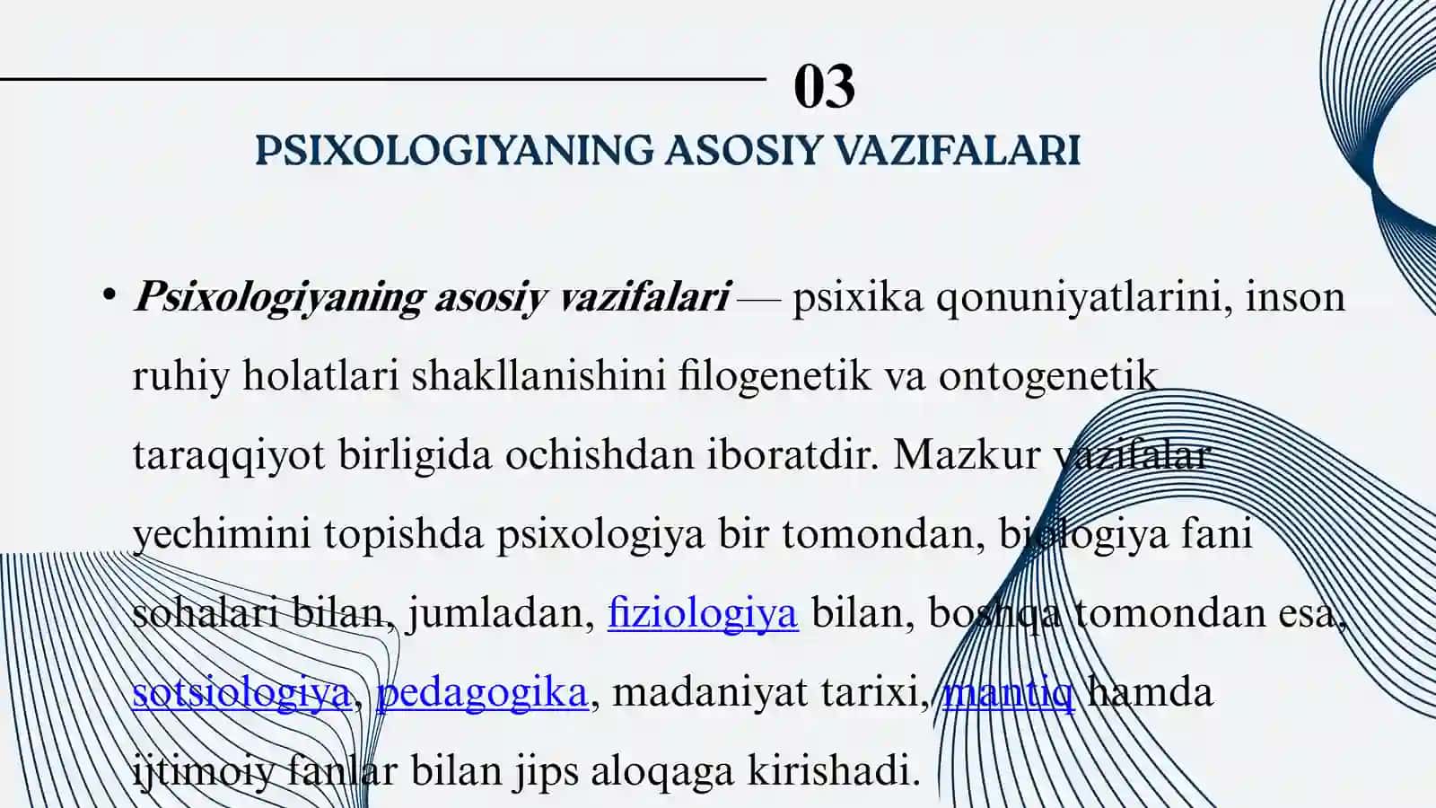 PSIXOLOGIYA FANINING PREDMETI VA TUZILISHI 4