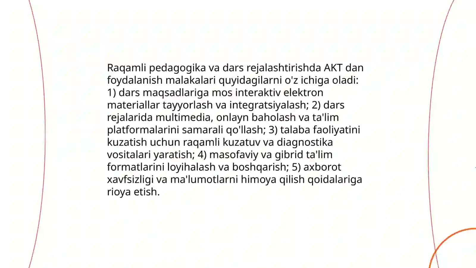 Oʻqituvchi shaxsining zamonaviy axborot texnologiyalari imkoniyatlaridan foydalanish malakalari 4