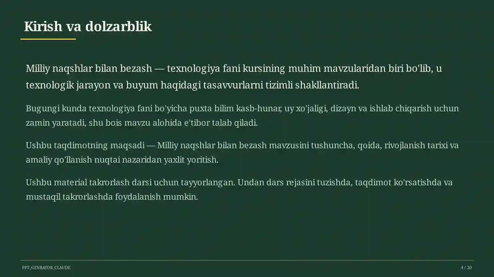 Milliy naqshlar bilan bezash (3-sinf) 4