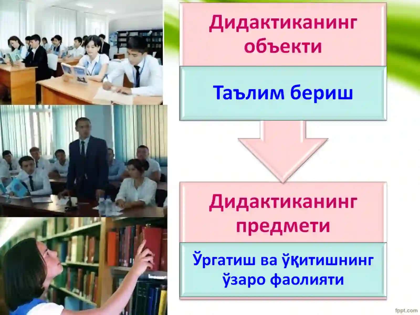 УМУМИЙ ПЕДАГОГИК ФАНИ-ТАЪЛИМ-ТАРБИЯ НАЗАРИЯСИ 4