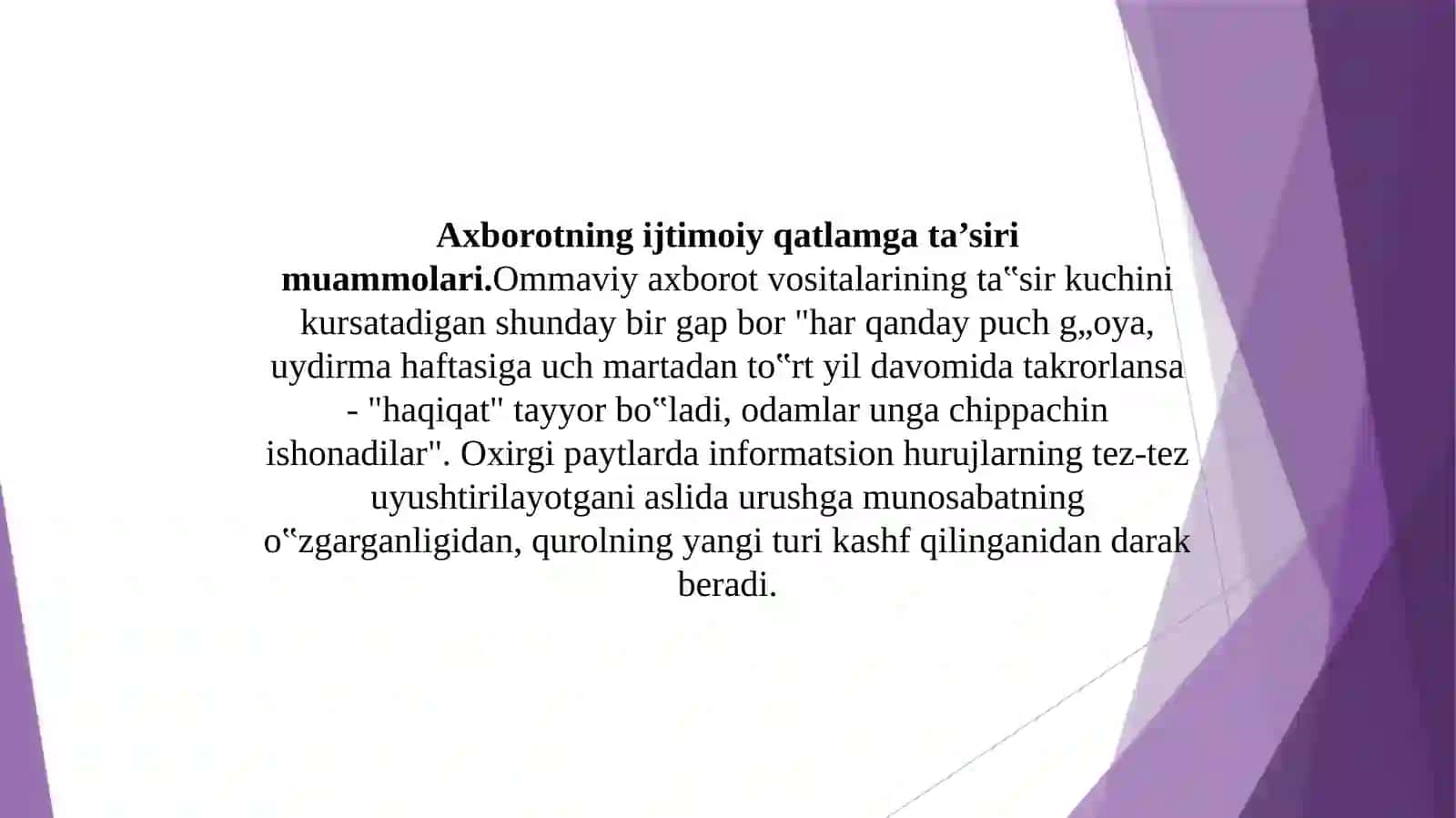 Axborotning ijtimoiy qatlamg‘ata‘siri muammolari 4
