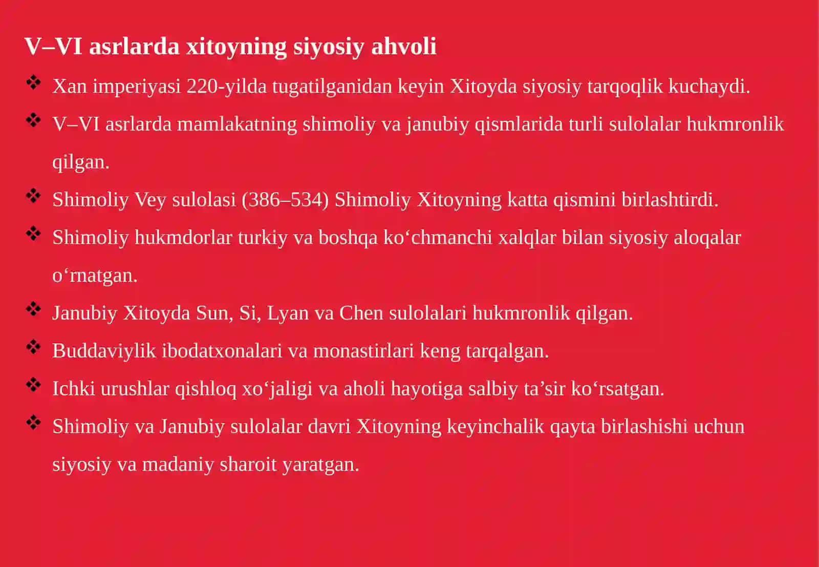 ILK  O‘RTA ASRLARDA XITOY 4
