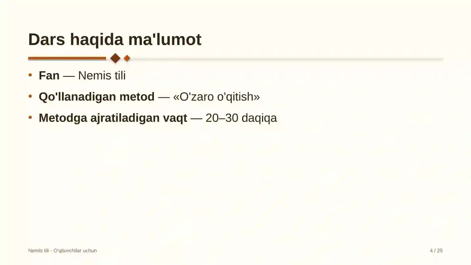 nemis tili darslarida o'zaro o'qitish metodidan foydalanish 9509 4