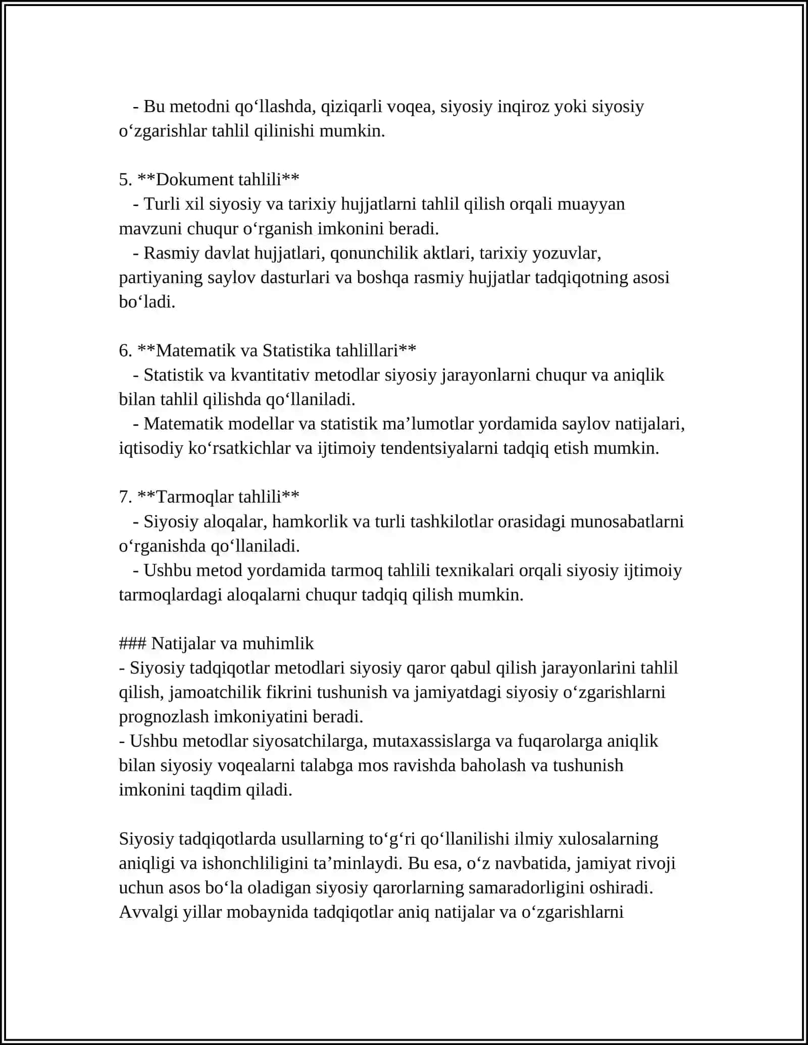 SIYOSIY TADQIQOTLAR METODOLOGIYASI VA UNING HARAKTERI 4