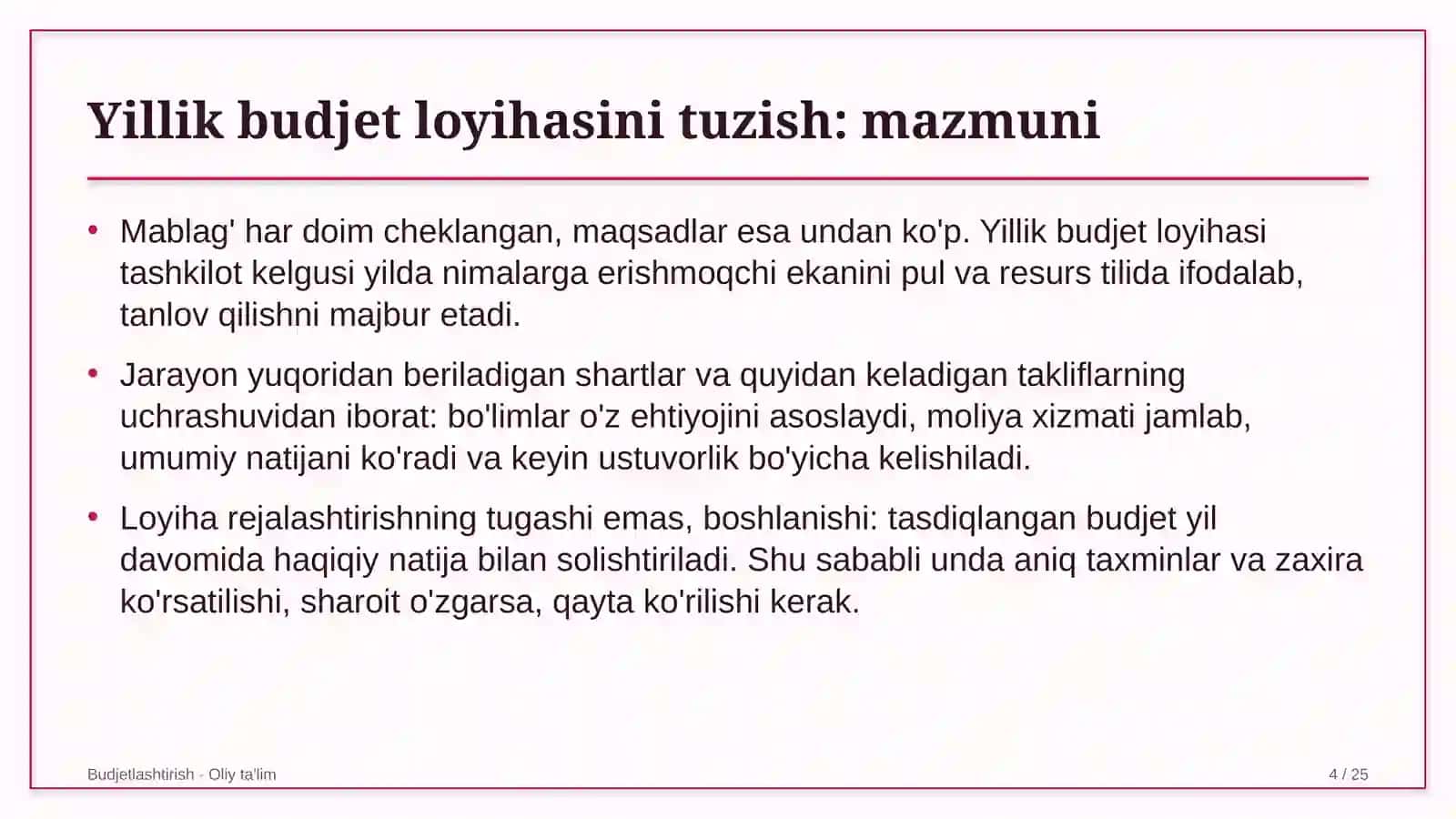 boshlang'ich ta'limda yillik budjet loyihasini tuzish 4725 4