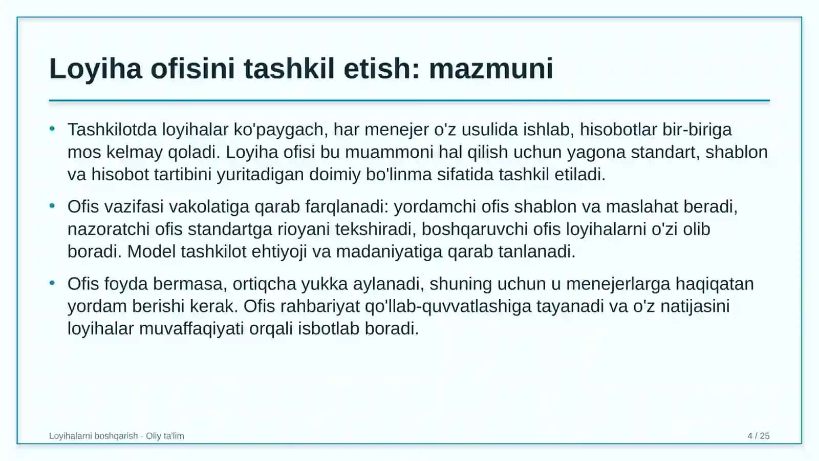 elektronika sanoatida loyiha ofisini tashkil etish 7984 4
