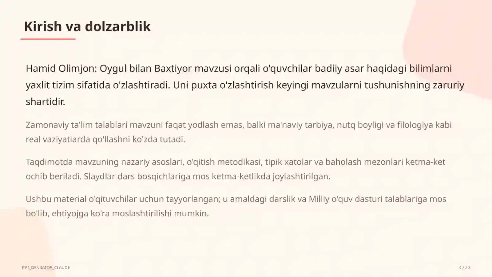 Oygul bilan Baxtiyor (5-sinf) 4